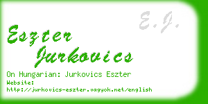 eszter jurkovics business card